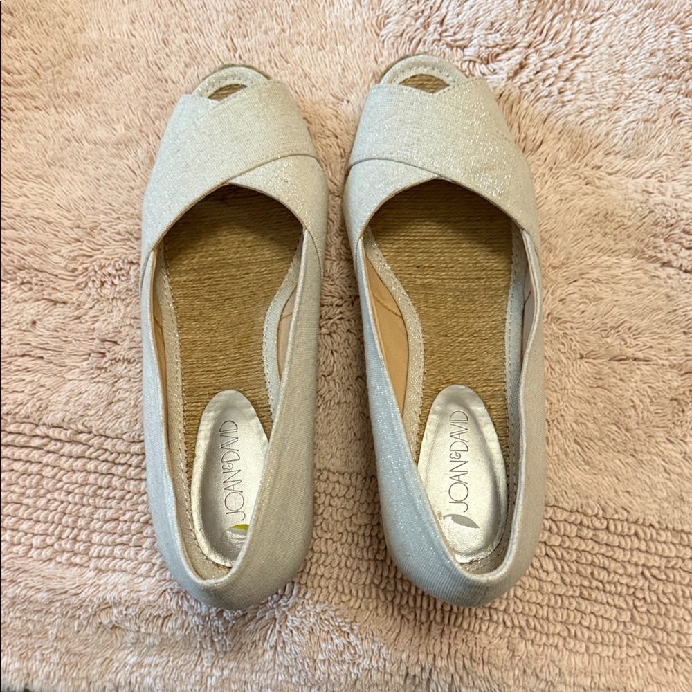 Joan & David Cream Espadrille Flats
